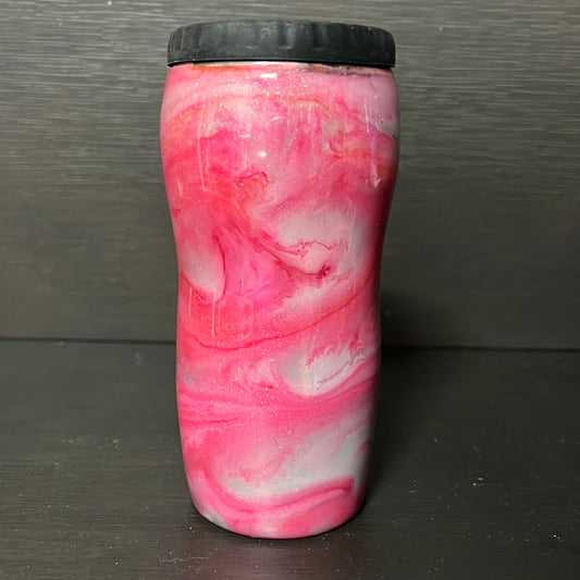 Pink Shimmer Skinny Can Coozie (no glow)